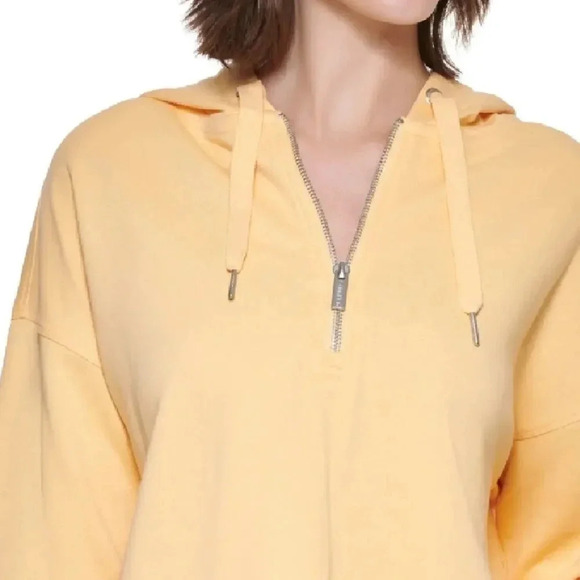 Calvin Klein Performance Women's Half-Zip Hoodie - Sunstone NWT - Picture 3 of 3